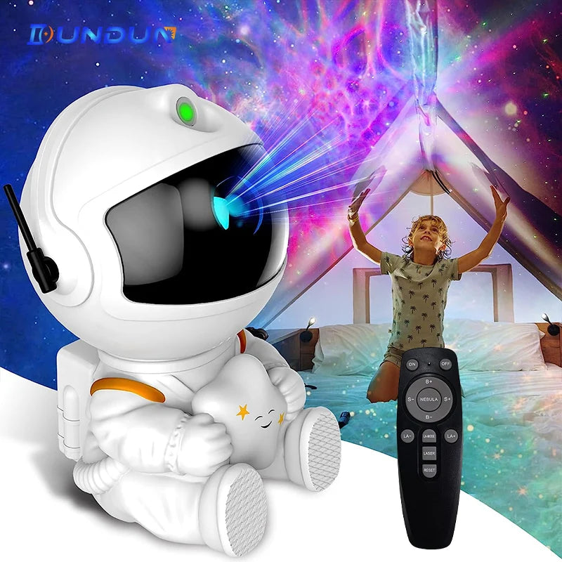 Astronaut Star Projector Night Light with Remote Control 360 Adjustable Design Bedroom Nebula Galaxy Projector Lights Kids Gift