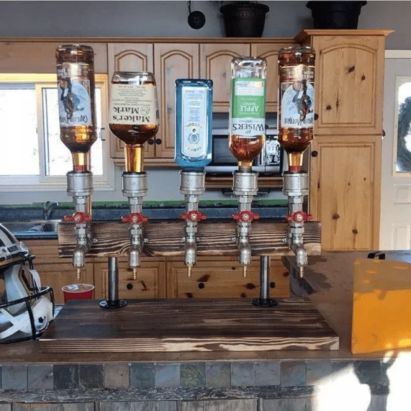 Handmade Bar Dispenser with Brass Taps