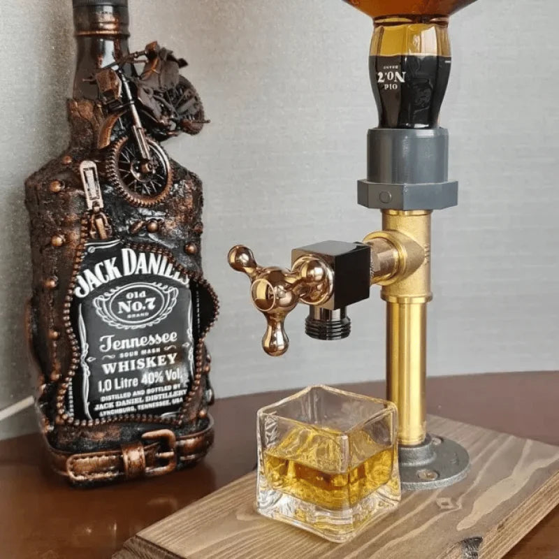 Handmade Bar Dispenser with Brass Taps