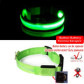 LED Glow Dog Collar - Rechargeable Nylon Light-Up Pet Collar