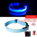 LED Glow Dog Collar - Rechargeable Nylon Light-Up Pet Collar