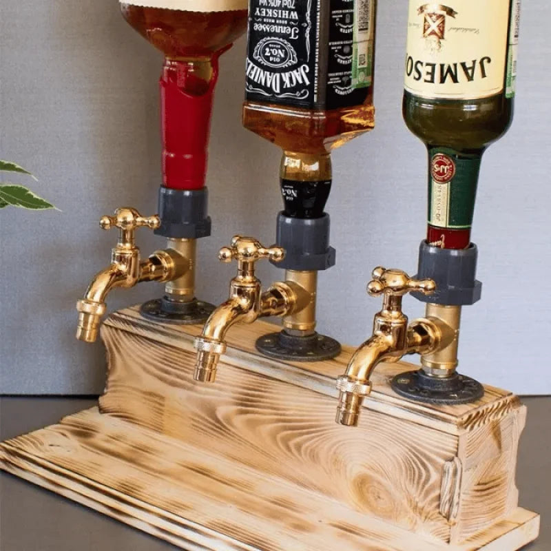 Handmade Bar Dispenser with Brass Taps