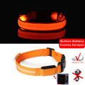 LED Glow Dog Collar - Rechargeable Nylon Light-Up Pet Collar