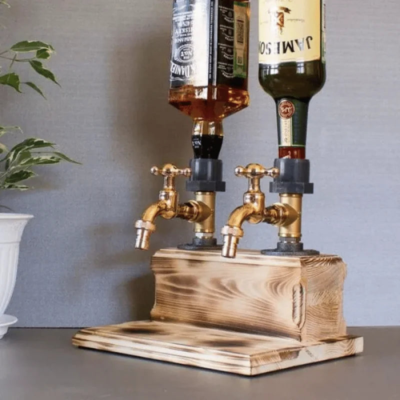 Handmade Bar Dispenser with Brass Taps