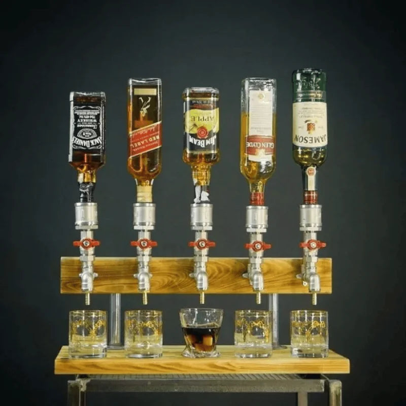 Handmade Bar Dispenser with Brass Taps